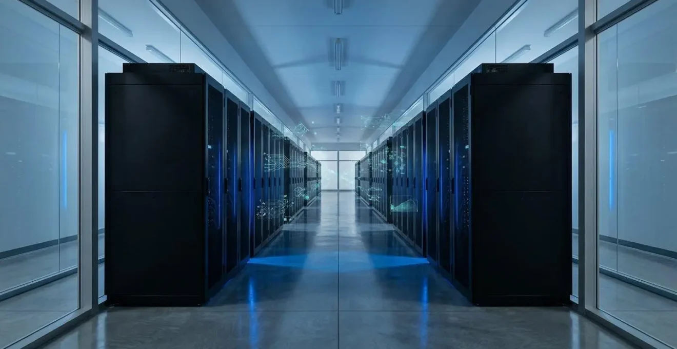 Architecture de migration de données entre deux plateformes e-commerce montrant un flux ordonné entre deux ensembles de serveurs.